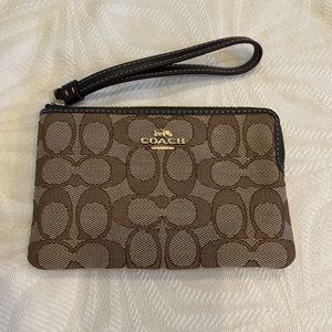 Coach monogram wristlet